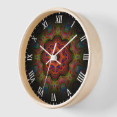 Horloge Conception Kaléidoscope Floral-44657 (Angle)