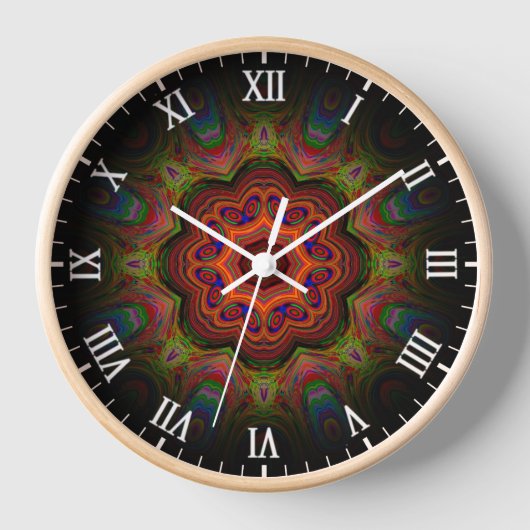 Horloge Conception Kaléidoscope Floral-44657 (Recto)