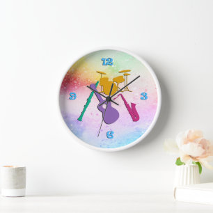 Horloge Conception rétro de musique