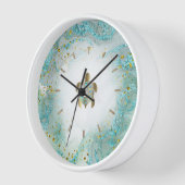 Horloge Conception turquoise des tortues de mer (Angle)