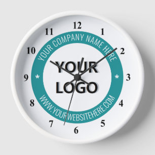 Horloge Concevez votre propre entreprise Logo Modèle de l'