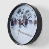 Horloge Conduite de chevaux Cowboy | Ranch Hideout, Shell, (Angle)