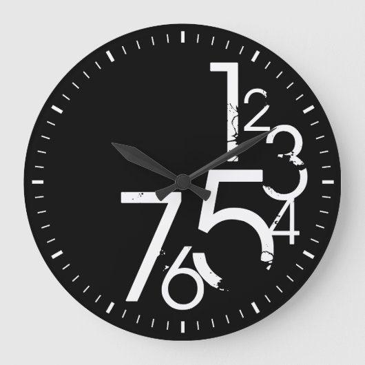 horloge contemporaine en noir et blanc (Recto)