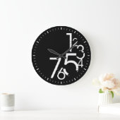 horloge contemporaine en noir et blanc (Maison)