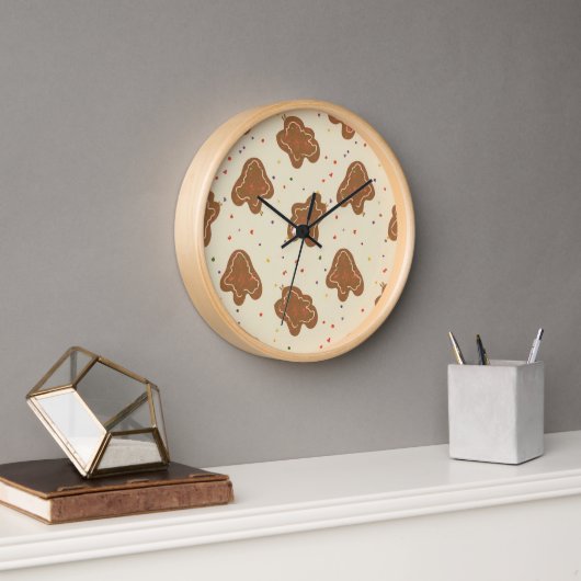 Horloge Cookie Dough Pattern Wall Clock (Bureau)