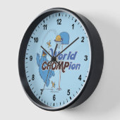 Horloge Cookie Monster | Tirer sur des cerceaux de basket- (Angle)