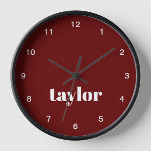 Horloge Cool Rouge moderne minimaliste tendance personnali