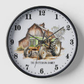 Horloge Cool tracteur agricole ajouter le nom (Recto)
