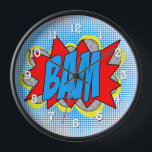 Horloge Cool Vintage de bande dessinée Pop Art Style BAM!<br><div class="desc">Ajoutez un éclat de flair rétro à votre espace avec cette horloge murale Cool Vintage de BD Livre Pop Art Style BAM!. Doté d'un design dynamique et d'inspiration comique, cette horloge est idéale pour les créateurs de tendances et les amateurs d'art. Ses couleurs audacieuses et son motif fantaisiste en font...</div>