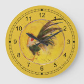 Horloge - Coq et fond jaune (Recto)