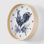 Horloge "Coq" Style Bleu de Willow (Angle)