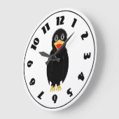 Horloge Corbeau Noir (Angle)