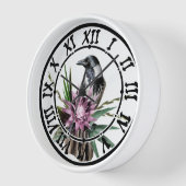 Horloge Corbeau noir (Angle)