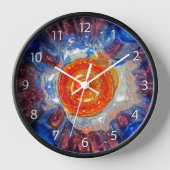 Horloge Cosmos de explosion - Van Gogh Sun orange - (Recto)
