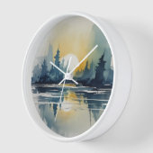 Horloge Couche d'aquarelle Abstraite (Angle)