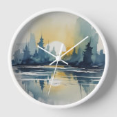 Horloge Couche d'aquarelle Abstraite (Recto)