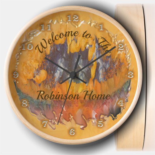 Horloge Coucher de soleil Abstrait pour la famille 0612