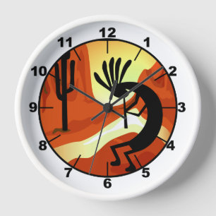 Horloge Coucher de soleil du désert de Kokopelli