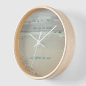 Horloge Couleur côtière Plage Vie Sagesse (Angle)