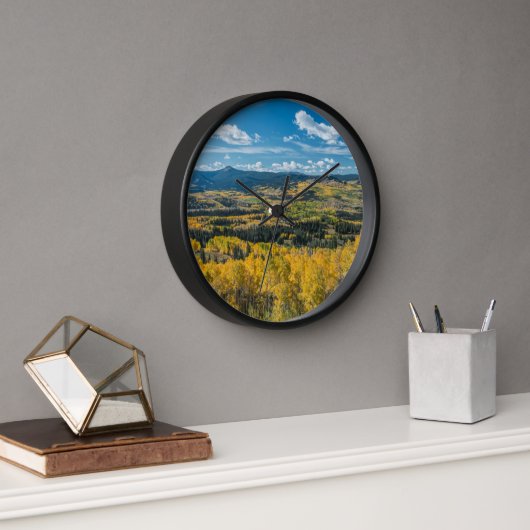 Horloge Couleur d'automne en haut plat | Forêt nationale d (Bureau)
