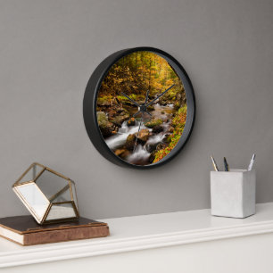 Horloge Couleur d'automne Jefferson Brook   Montagnes blan