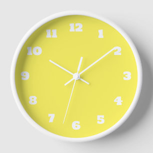 Horloge Couleur Jaune Blanc Coloré Clair Couleur Personnal
