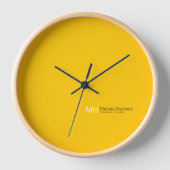 Horloge Couleur Jaune Vive Moderne (Recto)