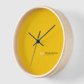 Horloge Couleur Jaune Vive Moderne (Angle)