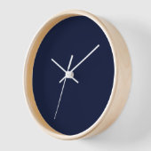 Horloge Couleur solide bleu marine de minuit (Angle)