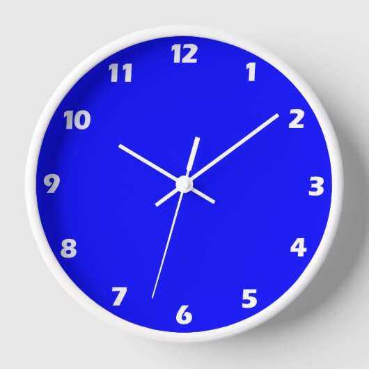 Horloge Couleur solide bleu néon (Recto)
