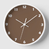 Horloge Couleur solide Brown café (Recto)