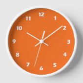 Horloge Couleur solide de tigre orange (Recto)