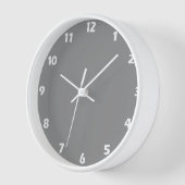 Horloge Couleur solide gris lune (Angle)