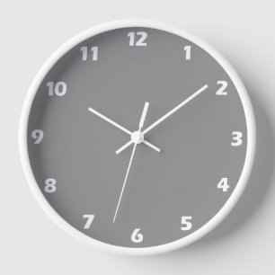 Horloge Couleur solide gris lune