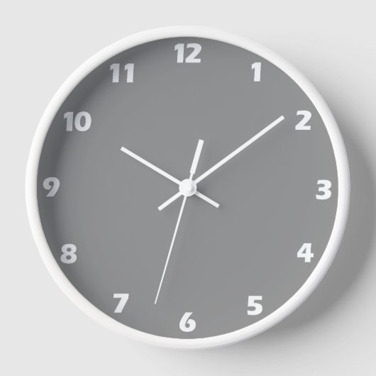 Horloge Couleur solide gris lune (Recto)