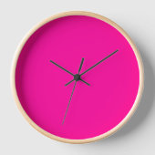 Horloge Couleur solide rose néon (Recto)