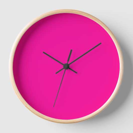 Horloge Couleur solide rose néon (Recto)