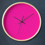 Horloge Couleur solide rose néon<br><div class="desc">Couleur solide rose néon</div>