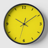 Horloge Couleur uni jaune canari (Recto)