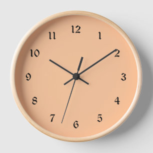 Horloge Couleur unie pastel doré