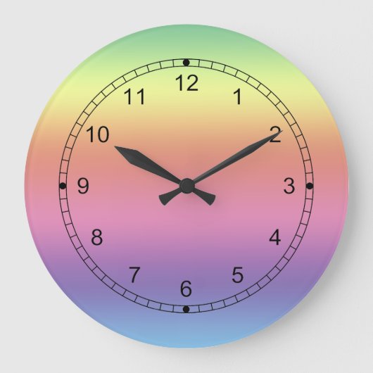 Horloge - Couleurs arc-en-ciel (Recto)