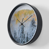 Horloge Couleurs d'automne des Aspens et du col de la neig (Angle)