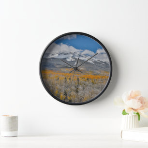 Horloge Couleurs d'automne des peupliers trembles & Mon
