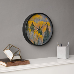Horloge Couleurs d'automne sur les bosquets de trembles