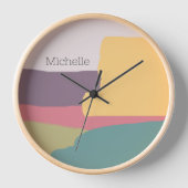 Horloge Couleurs modernes mignonnes d'été Splash (Recto)