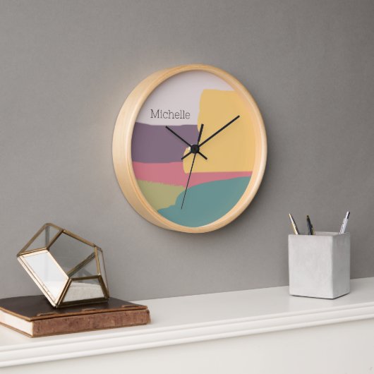 Horloge Couleurs modernes mignonnes d'été Splash (Bureau)