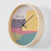 Horloge Couleurs modernes mignonnes d'été Splash (Angle)