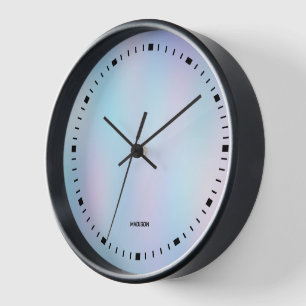 Horloge Couleurs pastel abstrait arrière - plan irisé