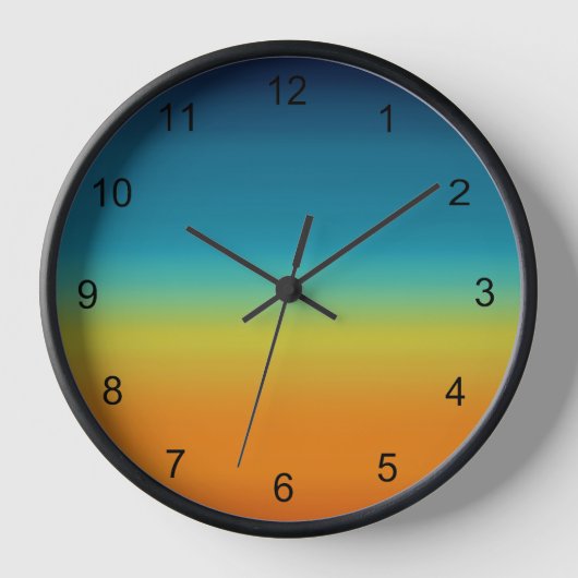 Horloge Couleurs Sunset Sud-Ouest encadrées (Recto)