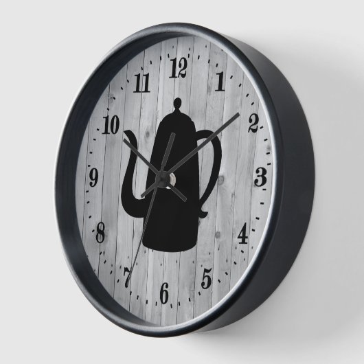 Horloge Country coffee pot word art large clock (Angle)